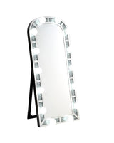 Noralie - Accent Floor Mirror - Mirrored & Faux Diamonds