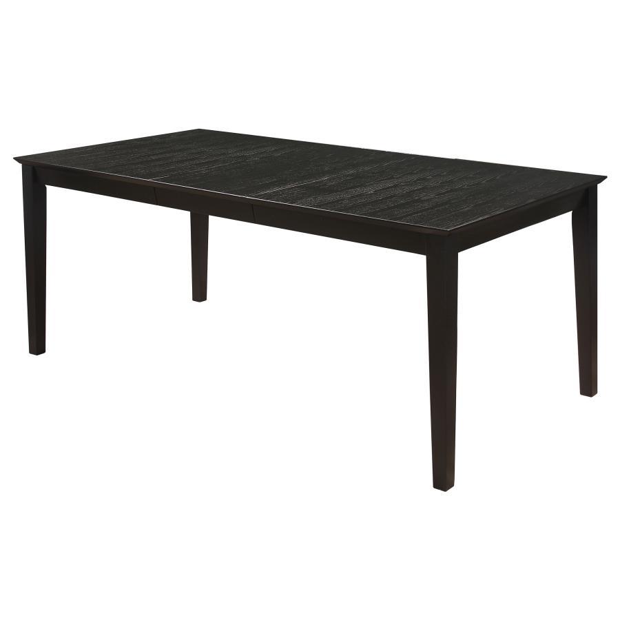 Louise - Rectangular Dining Table With Extension Leaf - Black