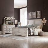 Abbey Road - 3 Piece Bedroom Set (California King Sleigh Bed, Dresser & Mirror) - White