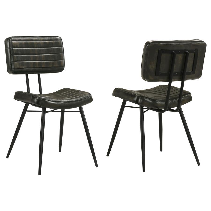 Misty - Leather Upholstered Dining Chair (Set of 2) - Espresso