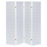 Roberto - 4-panel Linear Grid Design Folding Screen