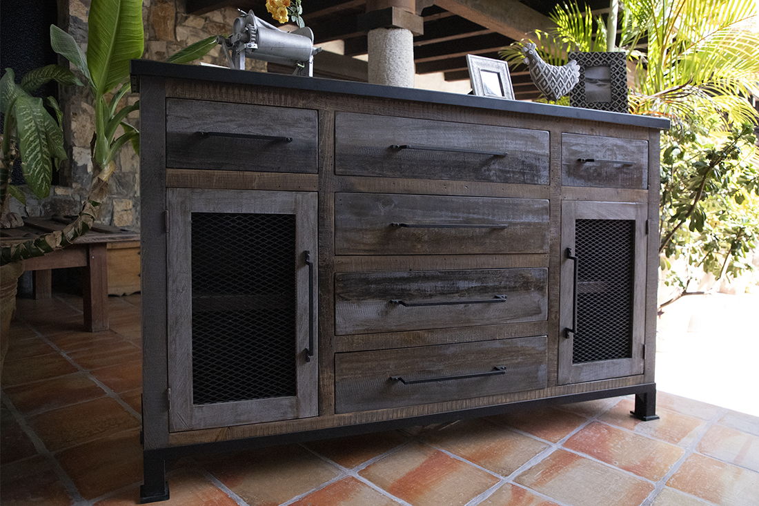 Antique Gray - Buffet - Gray / Brown