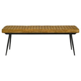 Misty - Cushion Side Bench - Camel And Black