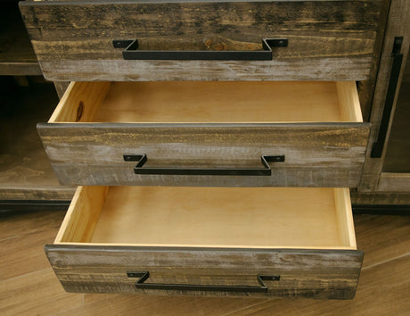 Loft Brown - Buffet With 3 Drawer / 2 Doors - Two Tone Gray / Brown