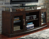 Chanceen - Dark Brown - Medium TV Stand/Fireplace Opt