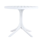 Modern Round Table, Waterproof, UV Resistant And Durable - White