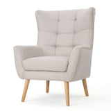 Club Chair With Rubberwood Legs