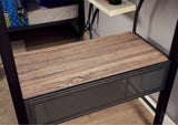 Ballarat - Triple Twin Bunk Bed With Desk - Silver