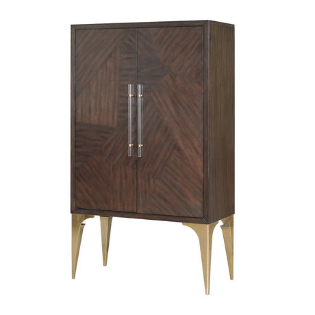 Andy - Bar Cabinet - Brushed Brown Oak Champagne