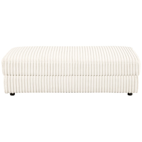 Emberson - Upholstered Rectangular Storage Ottoman - Ivory