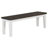 Kingman - Rectangular Bench - Espresso And White