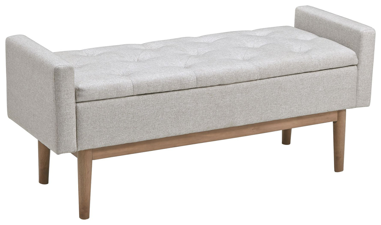 Briarson - Beige / Brown - Storage Bench