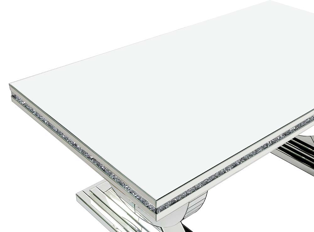 Noralie - Dining Table - Mirrored - Glass - 30"