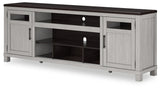 Darborn - Gray / Brown - Xl TV Stand W/Fireplace Option