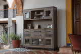 Loft Brown - Buffet And Hutch With 6 Drawers / 6 Doors - Two Tone Gray / Brown