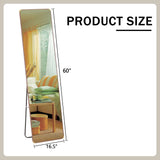 Elegant Flower Pear Color Full Length Mirror With Frame - Transparent