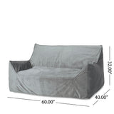 Fila - Velveteen Oversized Seater Bean Bag Chair With Armrests