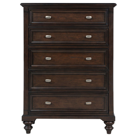 Andover - 5-Drawer Chest Of Drawers - Dark Oak