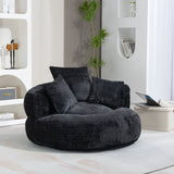 Lazy Sofa High Back Bean Bag Chair Couch With 3 Pillows