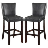 Alberton - Upholstered Bar Stools (Set of 2) - Black And Cappuccino