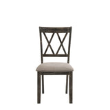 Claudia II - Side Chair (Set of 2) - Fabric & Weathered Gray