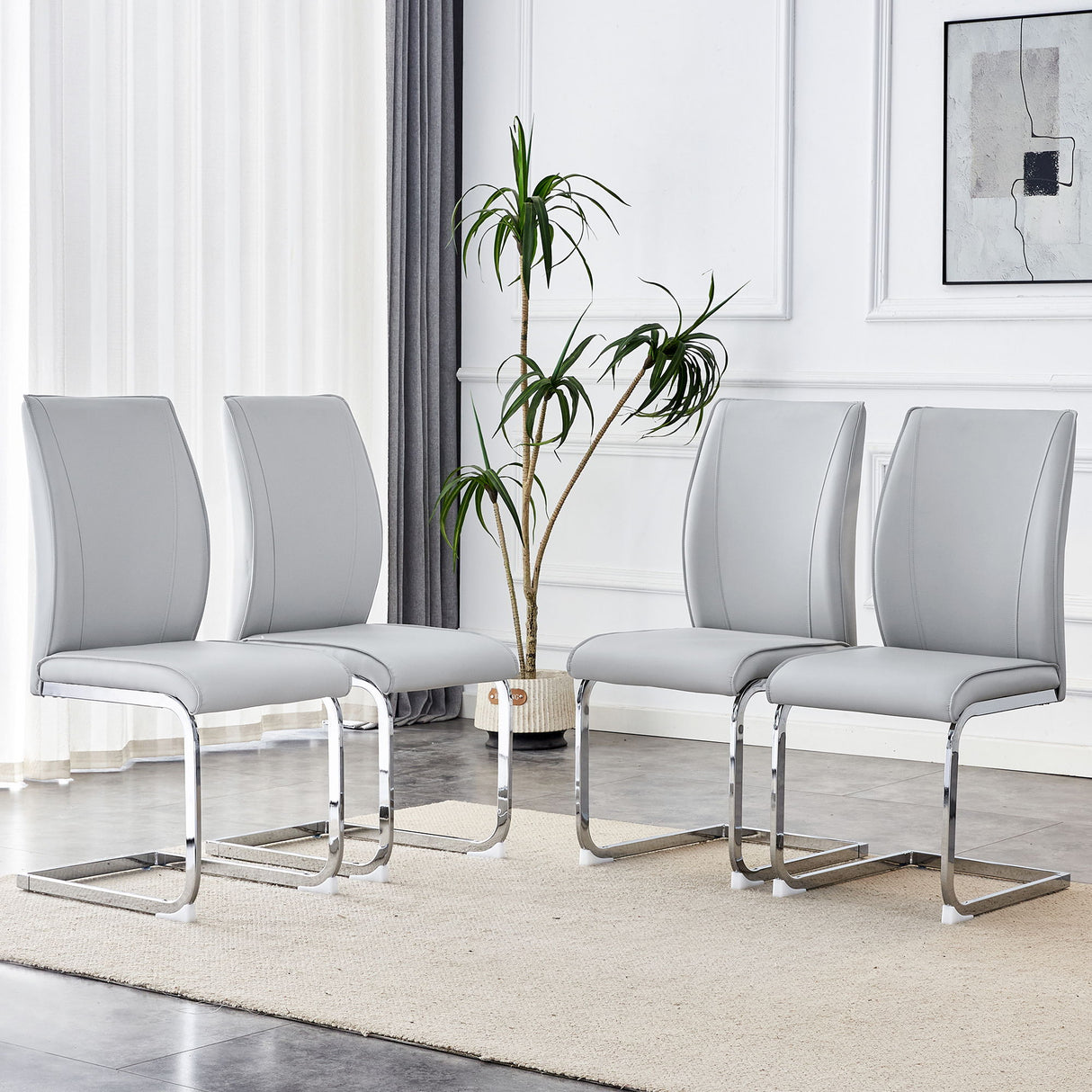 Luxury Simple Arch Chair, High Resilience With Metal Legs