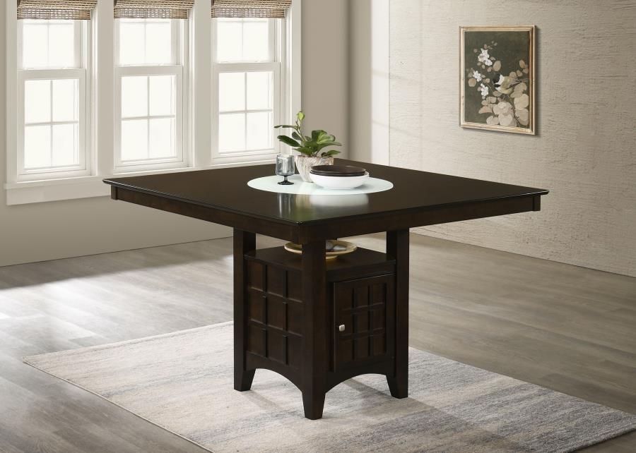 Gabriel - Square Counter Height Dining Table - Cappuccino