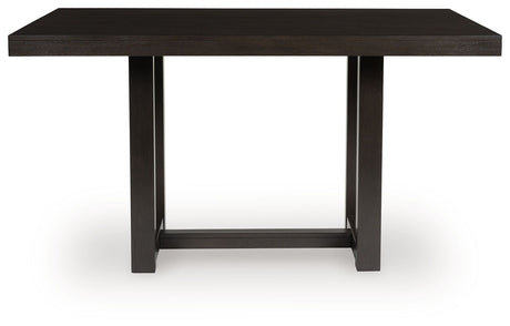 Neymorton - Dark Grayish Brown - Rectangular Dining Room Counter Table