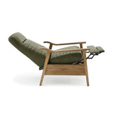Asher - Modern Push Back Recliner With Wood Arms