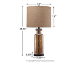 Laurentia - Champagne - Glass Table Lamp