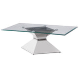Jenny - Glass Top Stainless Steel Coffee Table - Chrome