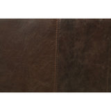 Winchester - Loveseat - Aluminum & Distress Espresso Top Grain Leather