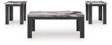 Jazmore - Dark Brown - Occasional Table Set (Set of 3)