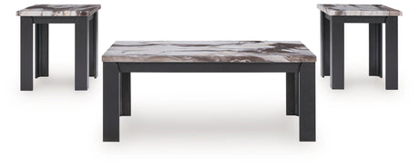 Jazmore - Dark Brown - Occasional Table Set (Set of 3)