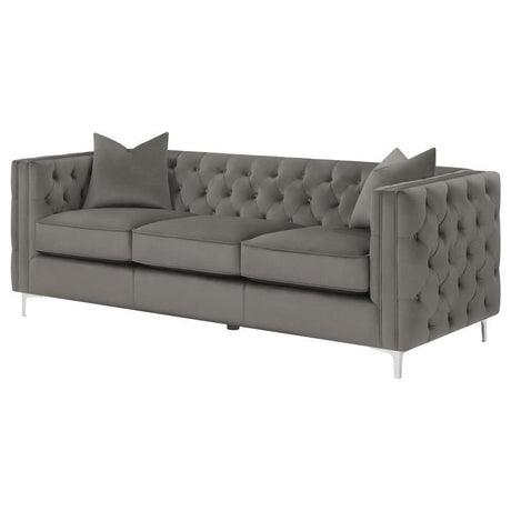 Phoebe - Tufted Tuxedo Arms Sofa - Urban Bronze