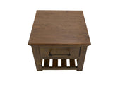 Walnut - 1 Drawer Chairside Table