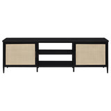 Amherst - 2-Door 70" Metal TV Stand Media Console - Black