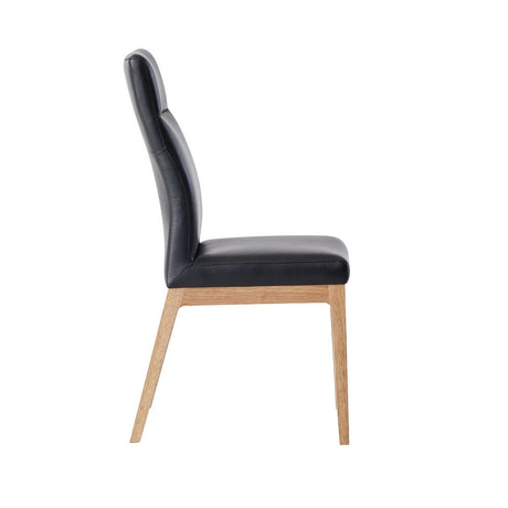 Raquan - Side Chair (Set of 2) - Black & Walnut