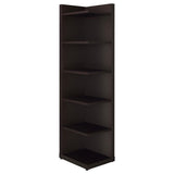 Alder - 6-Tier Corner Bookcase - Cappuccino