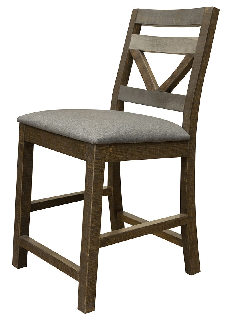 Loft Brown - 24” Barstool (Set of 2) - Two Tone Gray / Brown