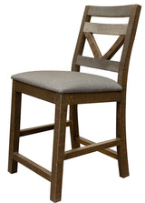 Loft Brown - 24” Barstool (Set of 2) - Two Tone Gray / Brown