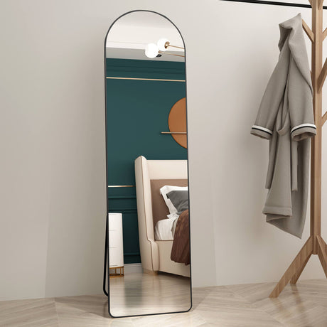 Arched Full Length Mirror With Frame For Bathroom Bedroom ing Store - Black