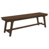 Reynolds - Rectangular Trestle Base Dining Bench - Brown Oak