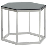 Darla - Glass Top Accent Table - Black