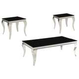 Carone - Glass Top Coffee Table Set