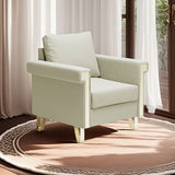 Shiny Chair With High-Resilience Foam And Durable Metal Legs