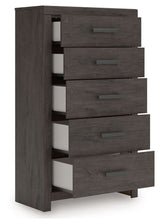 Prendonea - Charcoal - Five Drawer Chest