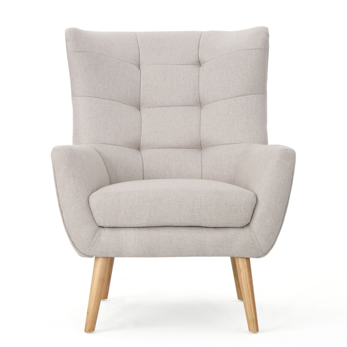 Club Chair With Rubberwood Legs