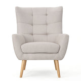 Club Chair With Rubberwood Legs