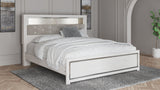 Altyra - White - King Bookcase Panel Bed